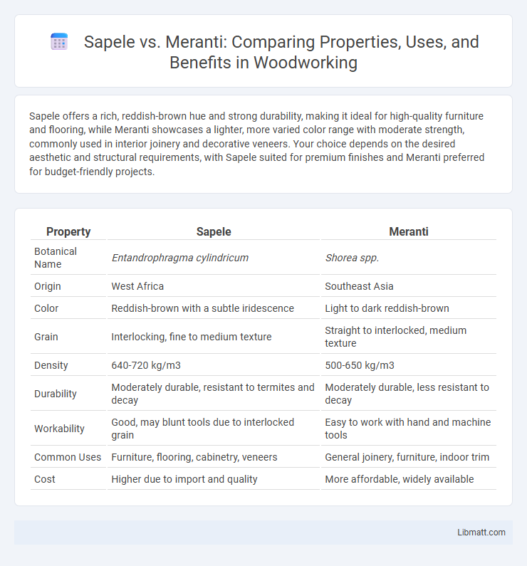 Sapele vs. Meranti: Comparing Properties, Uses, and Benefits in Woodworking