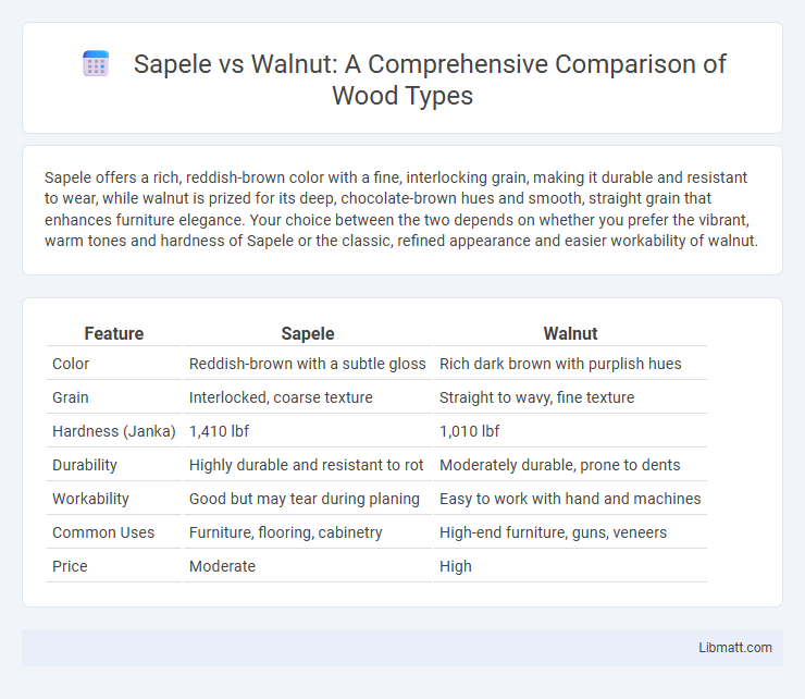 Sapele vs Walnut: A Comprehensive Comparison of Wood Types