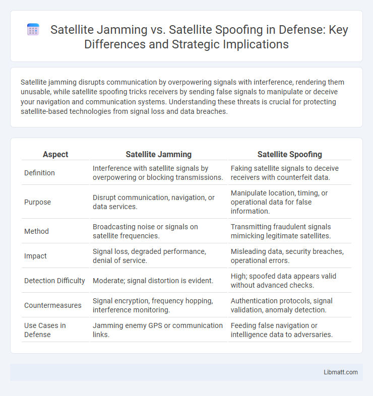 Satellite Jamming vs. Satellite Spoofing in Defense: Key Differences and Strategic Implications