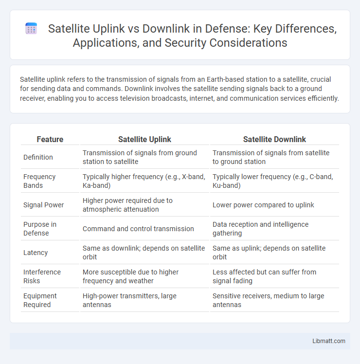 Satellite Uplink vs Downlink in Defense: Key Differences, Applications, and Security Considerations