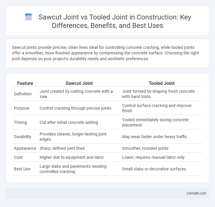Sawcut Joint vs Tooled Joint in Construction: Key Differences, Benefits, and Best Uses