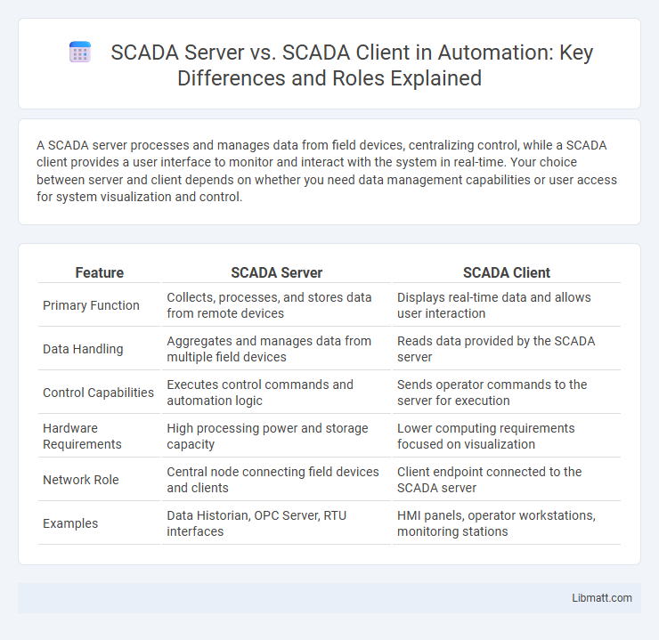SCADA Server vs. SCADA Client in Automation: Key Differences and Roles Explained