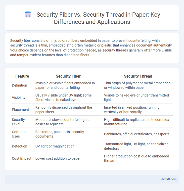 Security Fiber vs. Security Thread in Paper: Key Differences and Applications