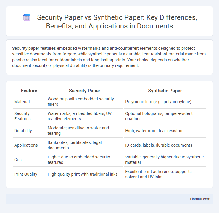 Security Paper vs Synthetic Paper: Key Differences, Benefits, and Applications in Documents