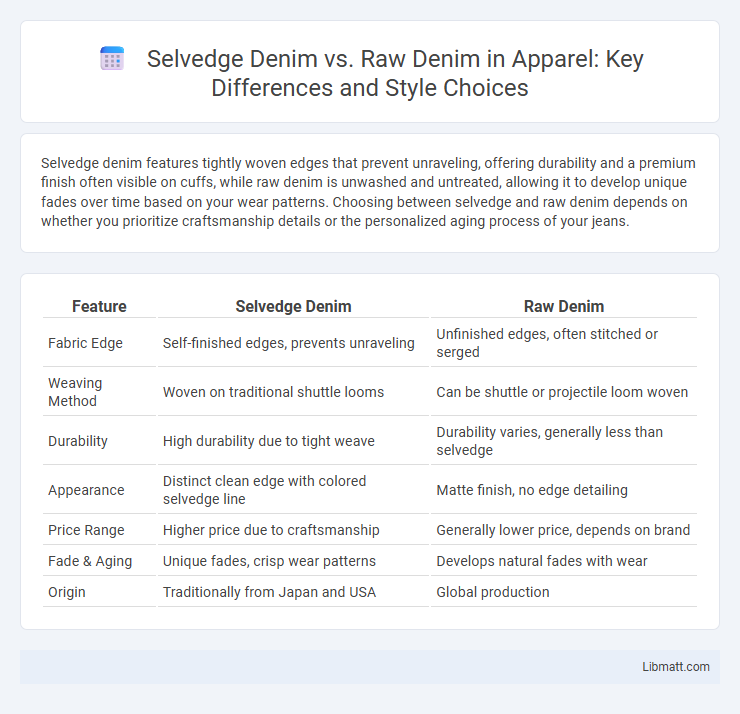 Selvedge Denim vs. Raw Denim in Apparel: Key Differences and Style Choices