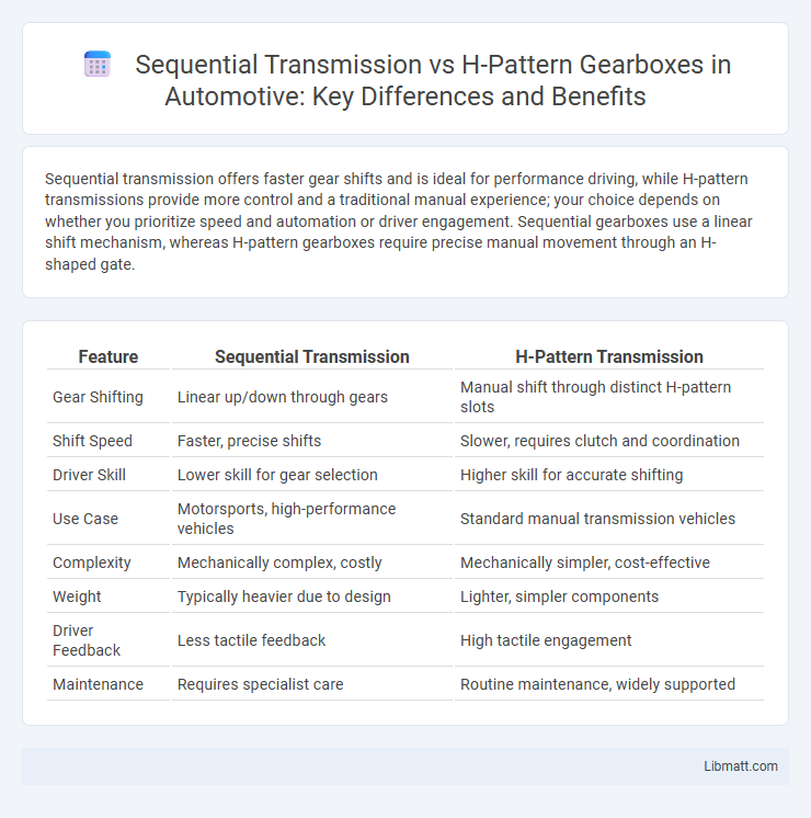 Sequential Transmission vs H-Pattern Gearboxes in Automotive: Key Differences and Benefits