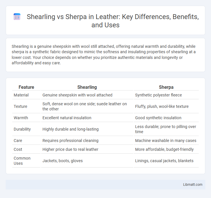 Shearling vs Sherpa in Leather: Key Differences, Benefits, and Uses