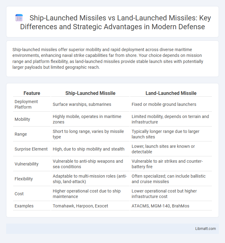 Ship-Launched Missiles vs Land-Launched Missiles: Key Differences and Strategic Advantages in Modern Defense