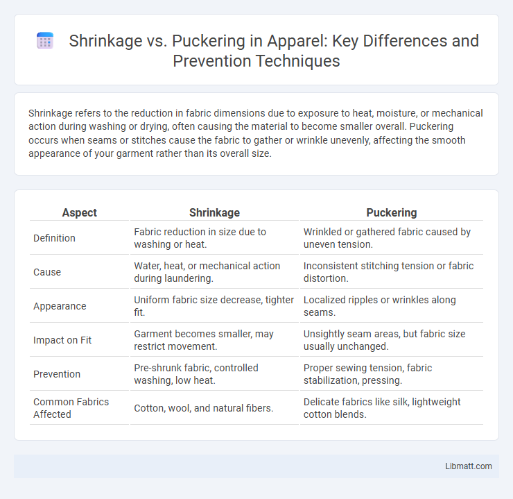 Shrinkage vs. Puckering in Apparel: Key Differences and Prevention Techniques