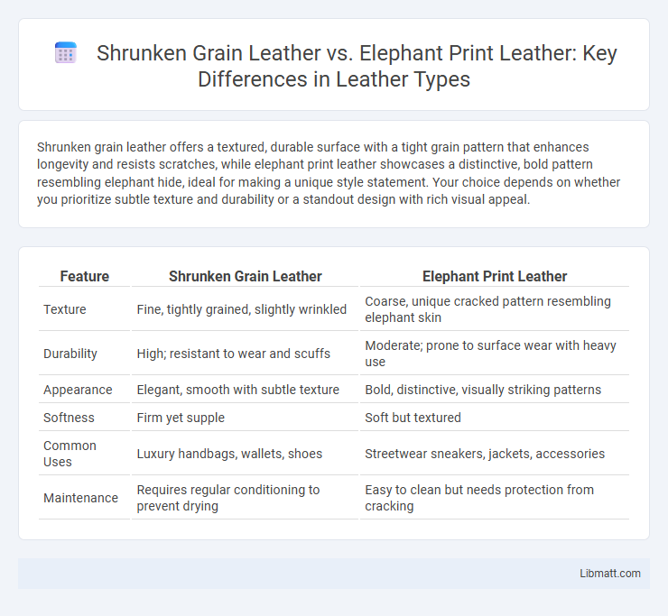 Shrunken Grain Leather vs. Elephant Print Leather: Key Differences in Leather Types