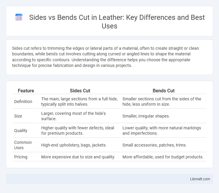 Sides vs Bends Cut in Leather: Key Differences and Best Uses
