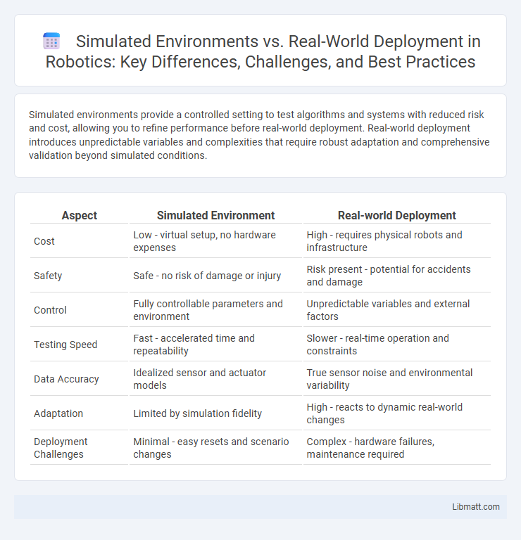 Simulated Environments vs. Real-World Deployment in Robotics: Key Differences, Challenges, and Best Practices