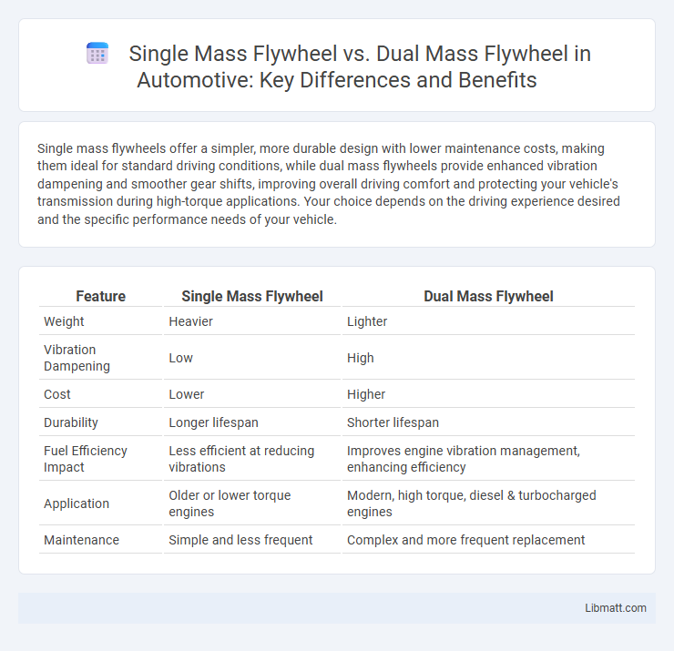 Single Mass Flywheel vs. Dual Mass Flywheel in Automotive: Key Differences and Benefits