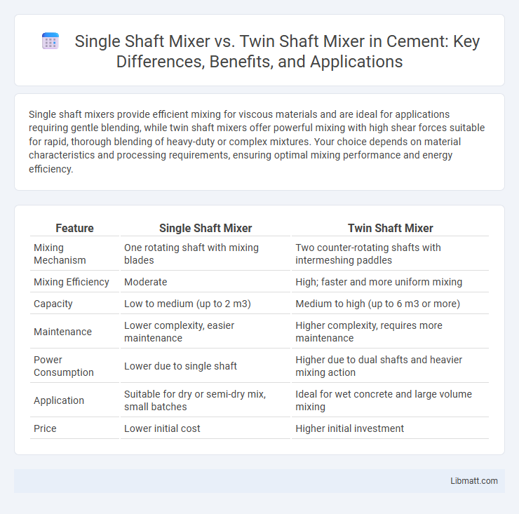 Single Shaft Mixer vs. Twin Shaft Mixer in Cement: Key Differences, Benefits, and Applications