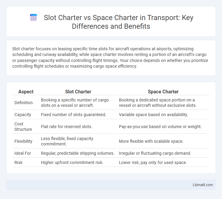 Slot Charter vs Space Charter in Transport: Key Differences and Benefits
