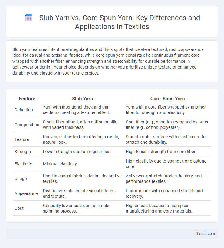 Slub Yarn vs. Core-Spun Yarn: Key Differences and Applications in Textiles
