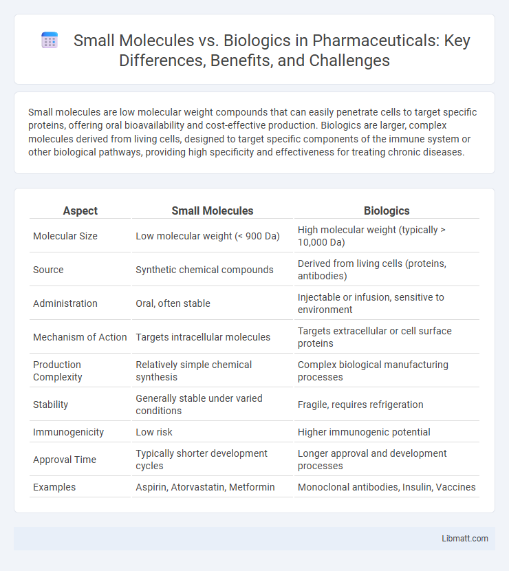 Small Molecules vs. Biologics in Pharmaceuticals: Key Differences, Benefits, and Challenges