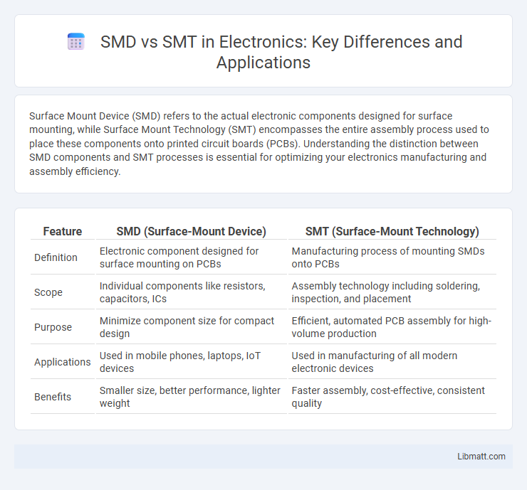 SMD vs SMT in Electronics: Key Differences and Applications