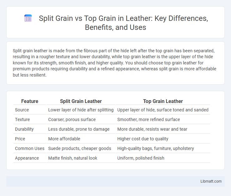Split Grain vs Top Grain in Leather: Key Differences, Benefits, and Uses