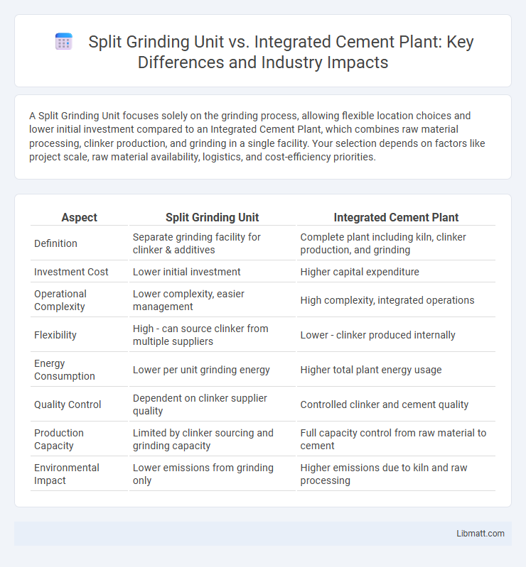 Split Grinding Unit vs. Integrated Cement Plant: Key Differences and Industry Impacts