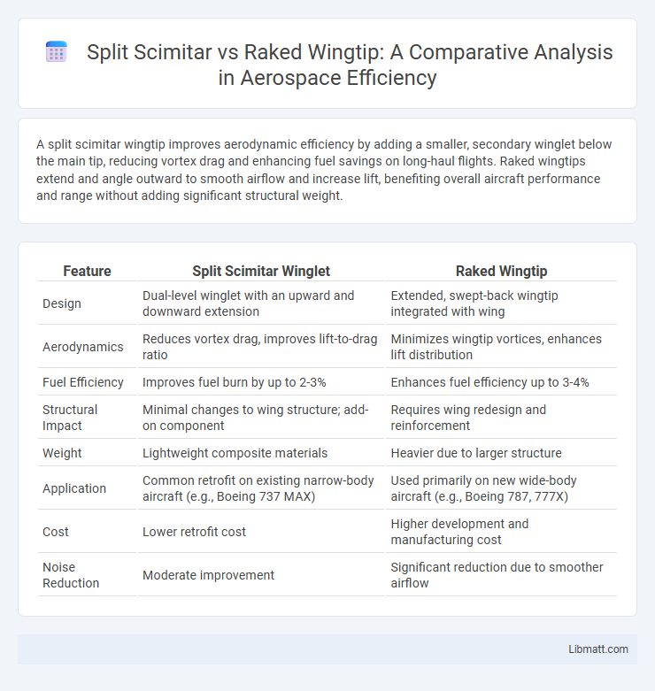 Split Scimitar vs Raked Wingtip: A Comparative Analysis in Aerospace Efficiency