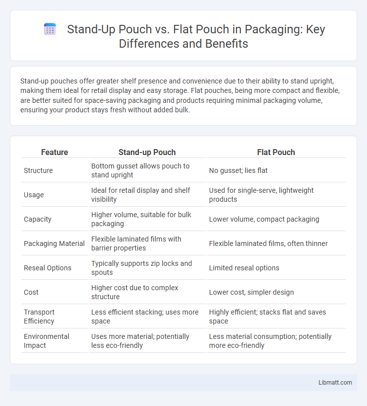 Stand-Up Pouch vs. Flat Pouch in Packaging: Key Differences and Benefits