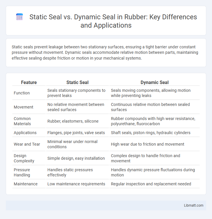 Static Seal vs. Dynamic Seal in Rubber: Key Differences and Applications