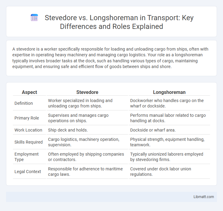 Stevedore vs. Longshoreman in Transport: Key Differences and Roles Explained