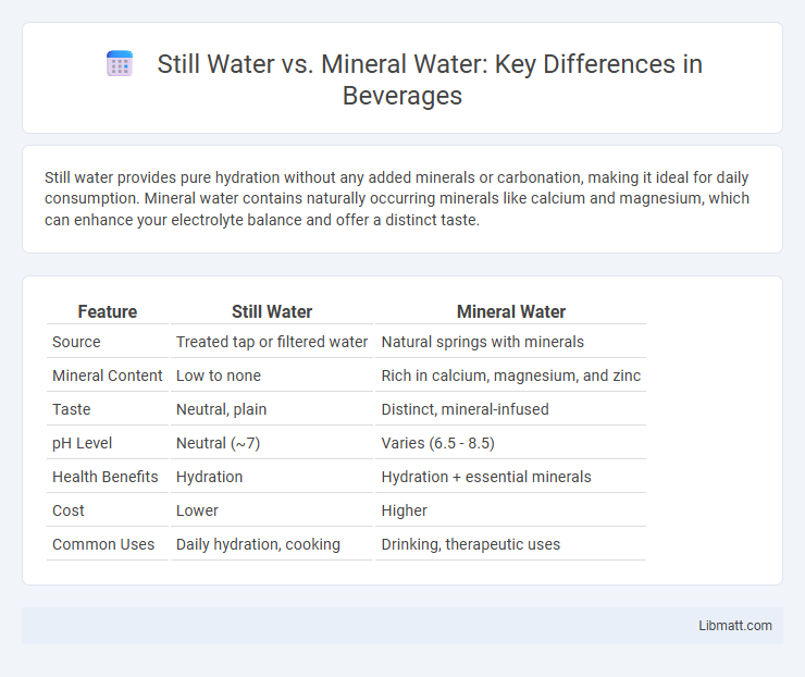 Still Water vs. Mineral Water: Key Differences in Beverages