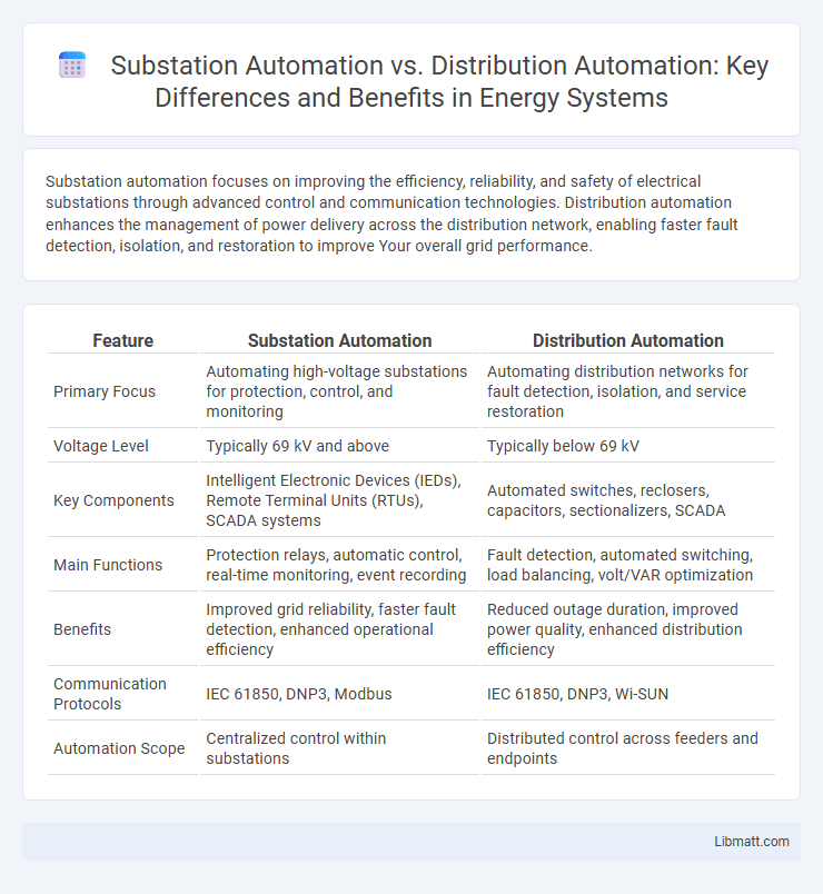 Substation Automation vs. Distribution Automation: Key Differences and Benefits in Energy Systems