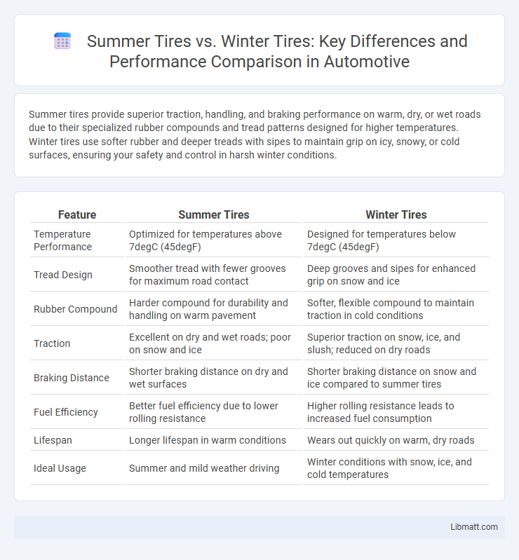 Summer Tires vs. Winter Tires: Key Differences and Performance Comparison in Automotive
