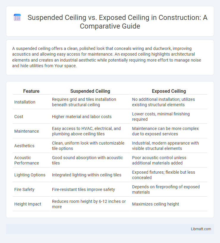 Suspended Ceiling vs. Exposed Ceiling in Construction: A Comparative Guide