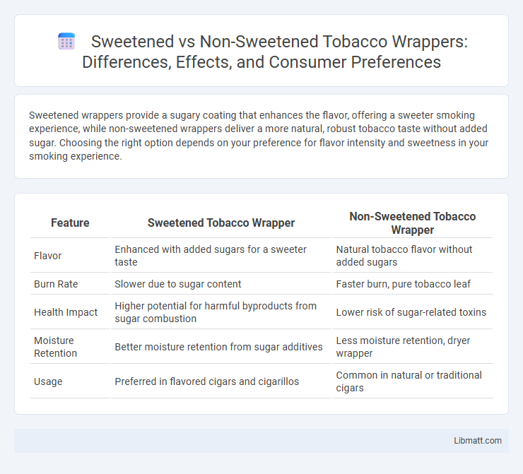 Sweetened vs Non-Sweetened Tobacco Wrappers: Differences, Effects, and Consumer Preferences