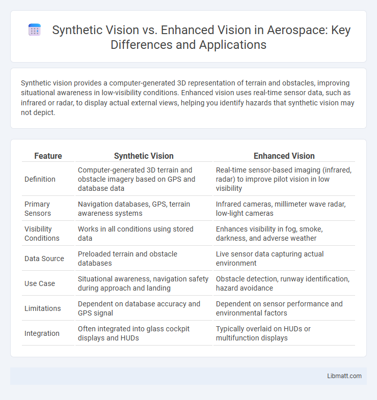 Synthetic Vision vs. Enhanced Vision in Aerospace: Key Differences and Applications