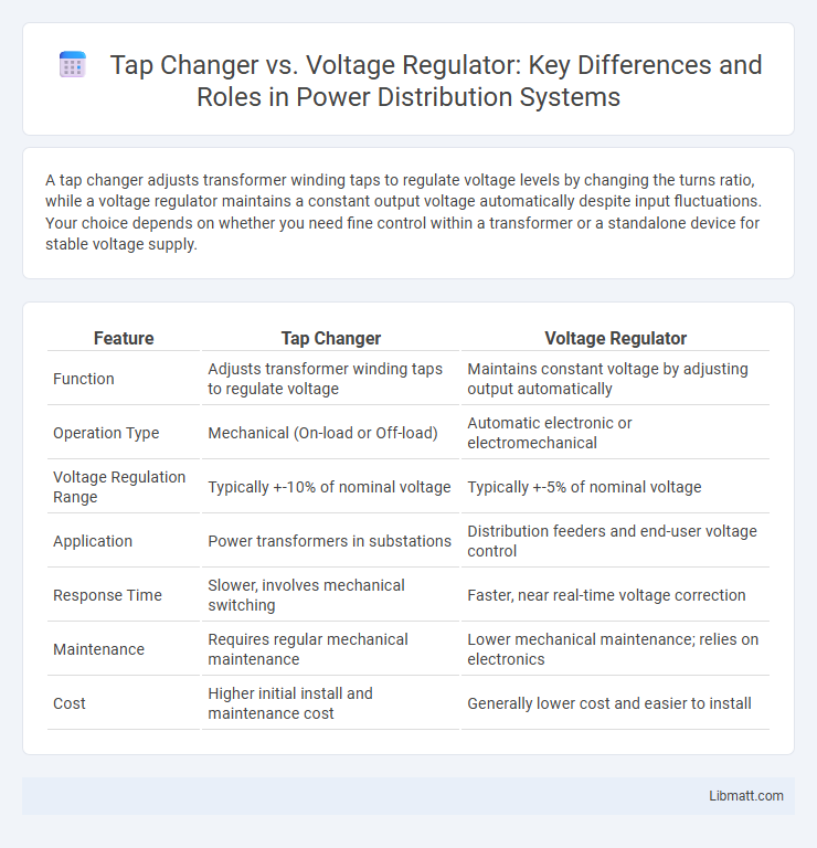 Tap Changer vs. Voltage Regulator: Key Differences and Roles in Power Distribution Systems