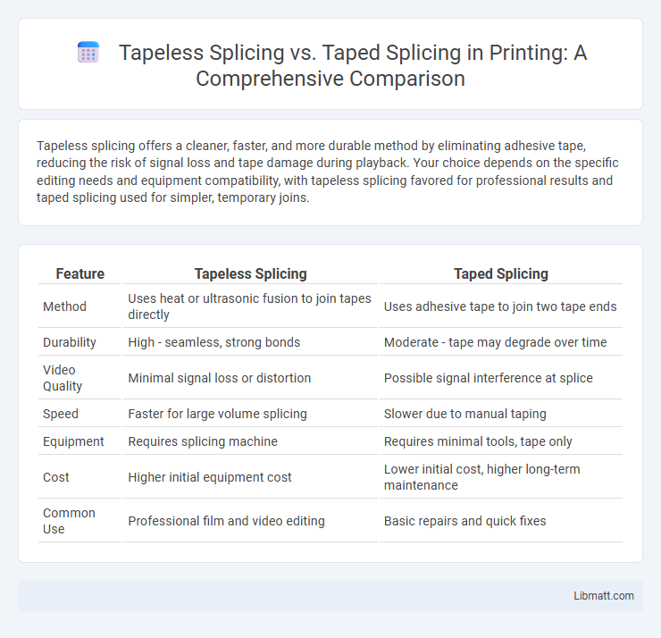 Tapeless Splicing vs. Taped Splicing in Printing: A Comprehensive Comparison