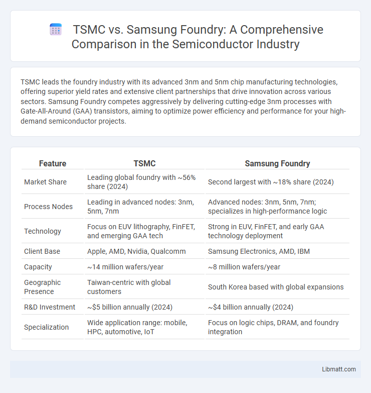 TSMC vs. Samsung Foundry: A Comprehensive Comparison in the Semiconductor Industry