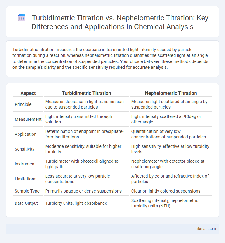 Turbidimetric Titration vs. Nephelometric Titration: Key Differences and Applications in Chemical Analysis
