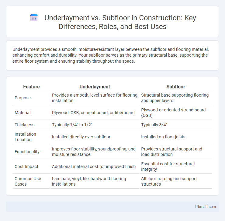 Underlayment vs. Subfloor in Construction: Key Differences, Roles, and Best Uses