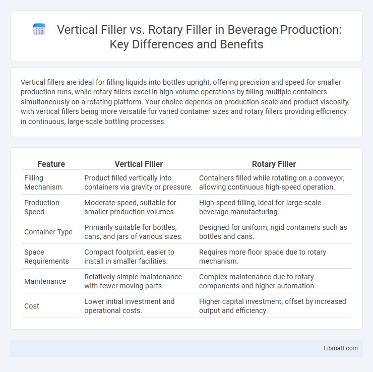 Vertical Filler vs. Rotary Filler in Beverage Production: Key Differences and Benefits