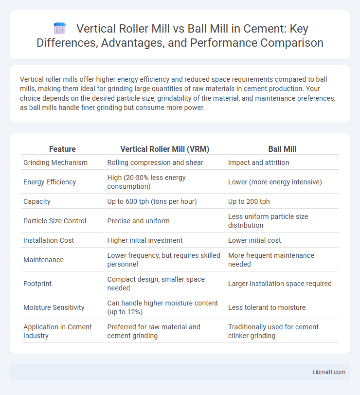 Vertical Roller Mill vs Ball Mill in Cement: Key Differences, Advantages, and Performance Comparison