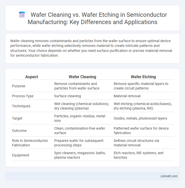 Wafer Cleaning vs. Wafer Etching in Semiconductor Manufacturing: Key Differences and Applications