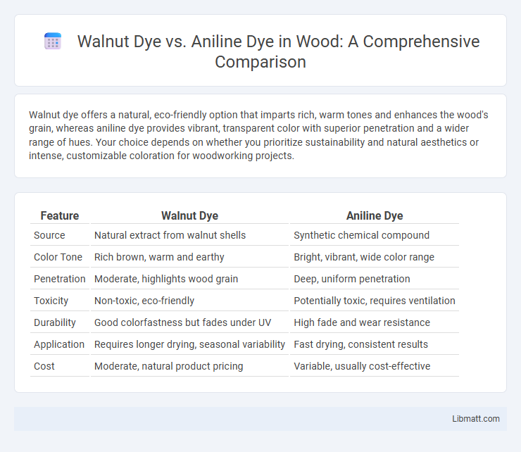 Walnut Dye vs. Aniline Dye in Wood: A Comprehensive Comparison