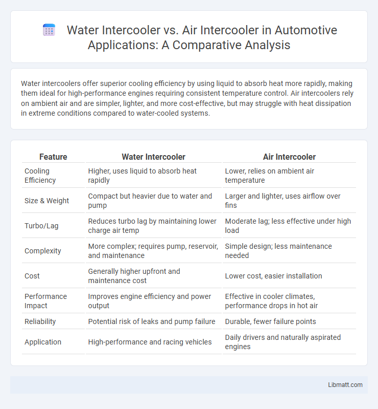 Water Intercooler vs. Air Intercooler in Automotive Applications: A Comparative Analysis
