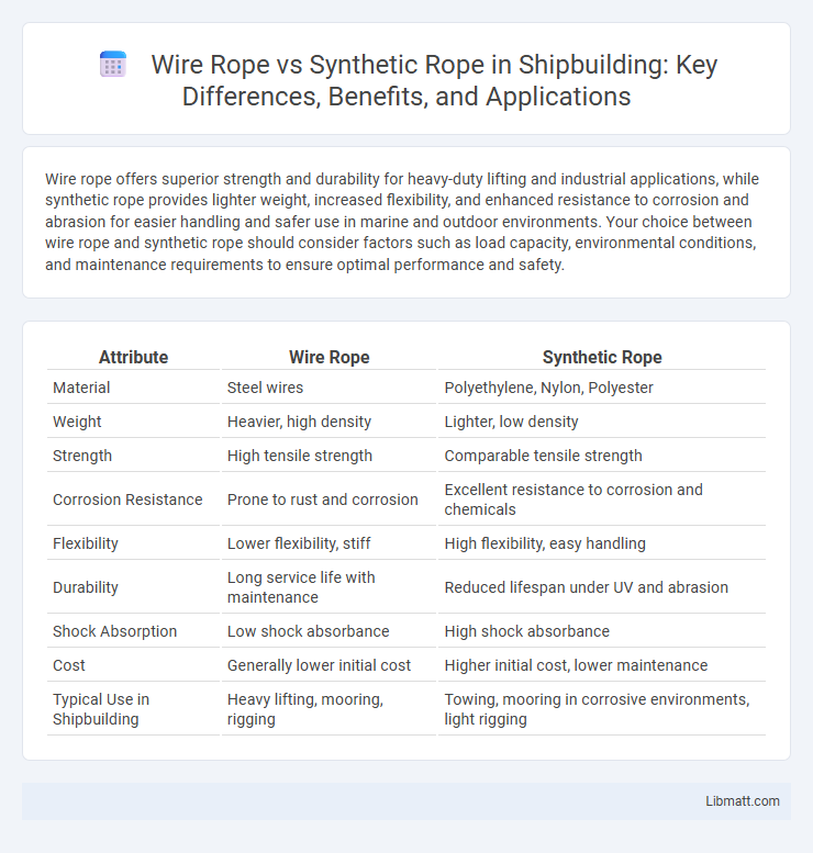 Wire Rope vs Synthetic Rope in Shipbuilding: Key Differences, Benefits, and Applications