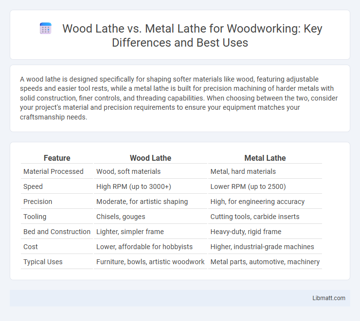 Wood Lathe vs. Metal Lathe for Woodworking: Key Differences and Best Uses
