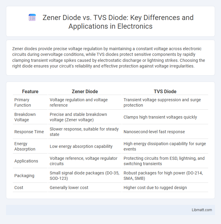 Zener Diode vs. TVS Diode: Key Differences and Applications in Electronics