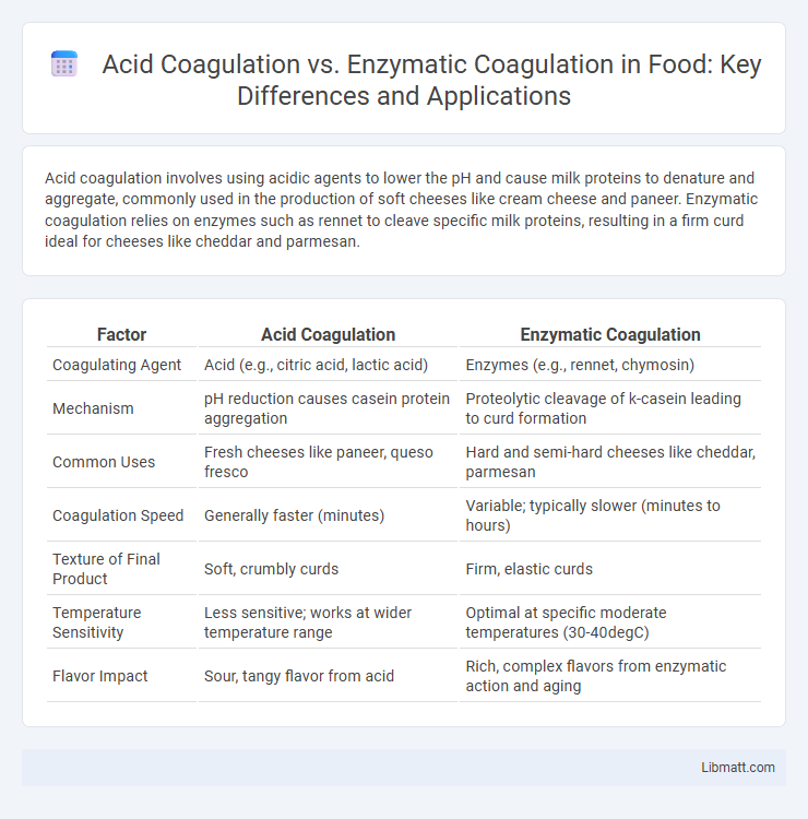 Acid Coagulation vs. Enzymatic Coagulation in Food: Key Differences and Applications