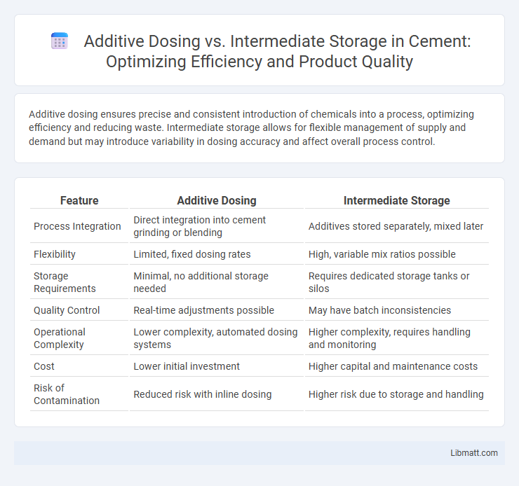 Additive Dosing vs. Intermediate Storage in Cement: Optimizing Efficiency and Product Quality