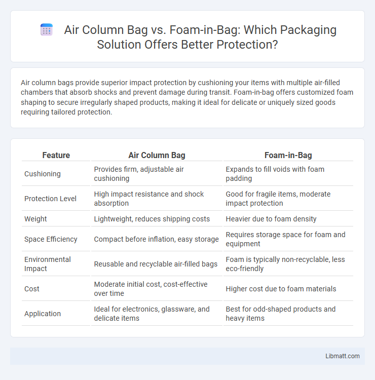 Air Column Bag vs. Foam-in-Bag: Which Packaging Solution Offers Better Protection?